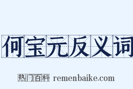 何宝元反义词是什么意思的图片